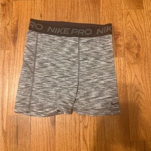 Nike Pro Heathered Black and Gray Shorts
